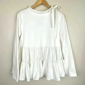 Elegant White Ruffle Top